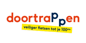 Logo Doortrappen veilig fietsen tot je 100e